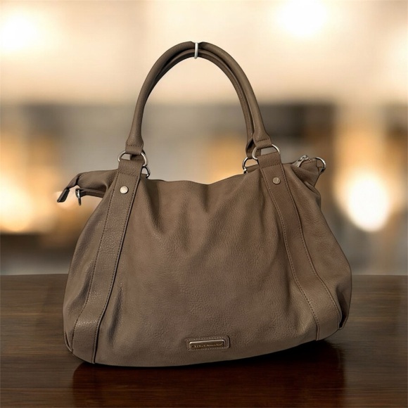 Steve Madden Handbags - Steve Madden Purse Bag Tote Taupe Shoulder Bag Carry All Faux Leather with Strap